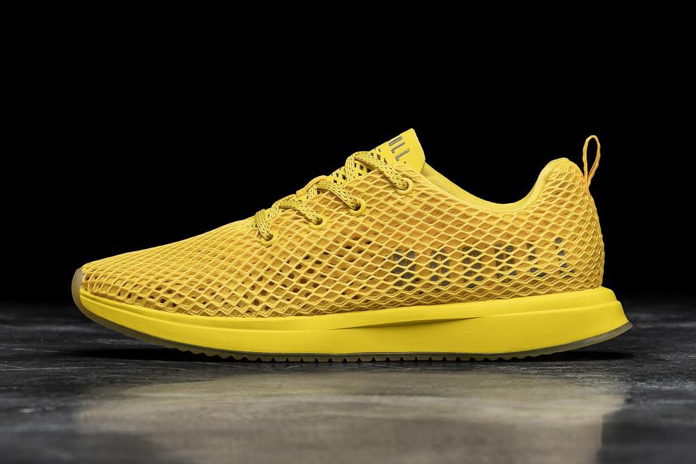 NOBULL Men's Rubber Ducky Mesh Running Shoes - Yellow - Ireland (1385TKRUY)